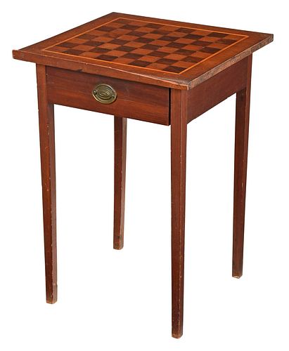 American Federal Checkerboard Inlaid One Drawer Stand