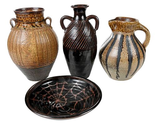 Four Contemporary Southern American Pottery Vessels