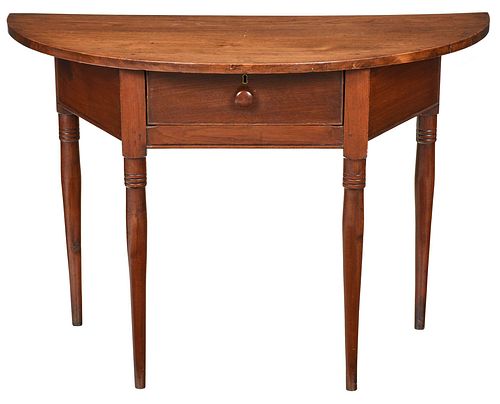 Southern Walnut Demilune Table