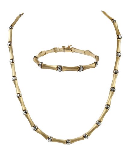 14kt. Necklace and Bracelet Set 