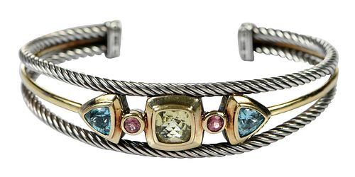 David Yurman 18kt. & Silver Gemstone Bracelet 