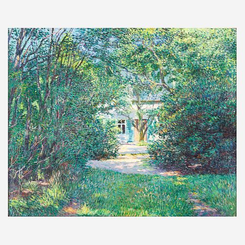 Wilson Henry Irvine (American, 1869–1936) Cottage Nestled in the Woods