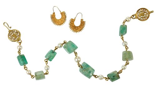 MMA Reproduction Ancient Necklace and Earrings 
