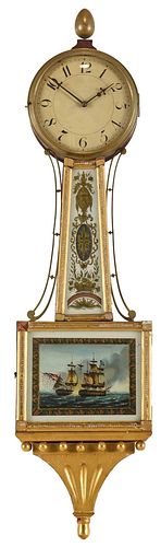 Federal Eglomise Willard's Patent Banjo Clock