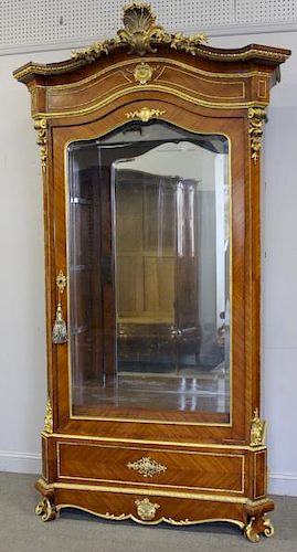 Bronze Mounted Satinwood Mirror Back Display