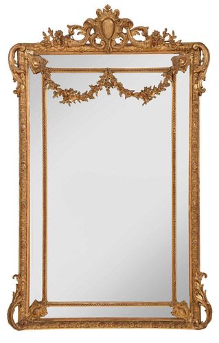 Louis Philippe Gilt Mirror Framed Mirror