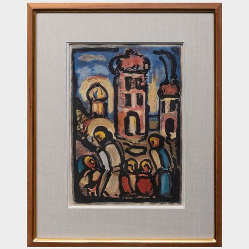 Georges Rouault (1871-1958): Christ et Pauvres; and Christ (de profile), from The Passion