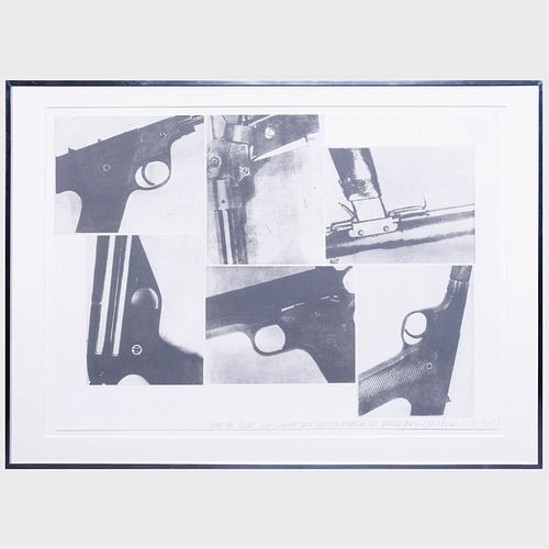 Vito Acconci (b. 1940): Bite the Bullet: Slow Guns for Quick Sale (To Be Etched on Your American Mind)