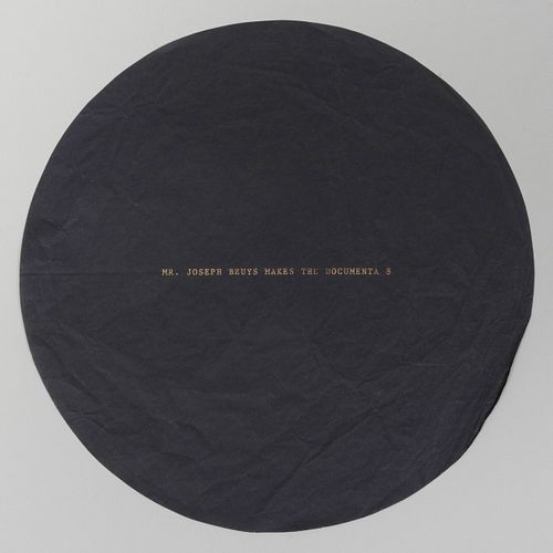 James Lee Byars (1932-1997): Mr. Joseph Beuys Make the Documenta 8