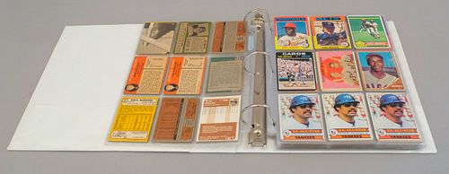Binder of Vintage Baseball & Football Cards