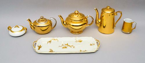 Group of Gilt Porcelain, Limoges & Royal Worcester