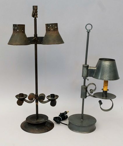 Tin Adjustable Lamp & Candelabra