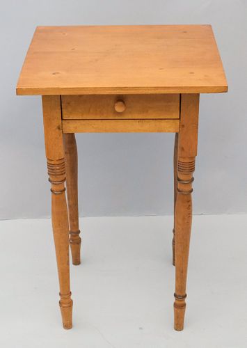 American One Drawer Maple End Table or Stand