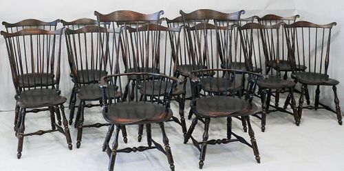 D.R. Dimes Set of 14 Windsor Chairs