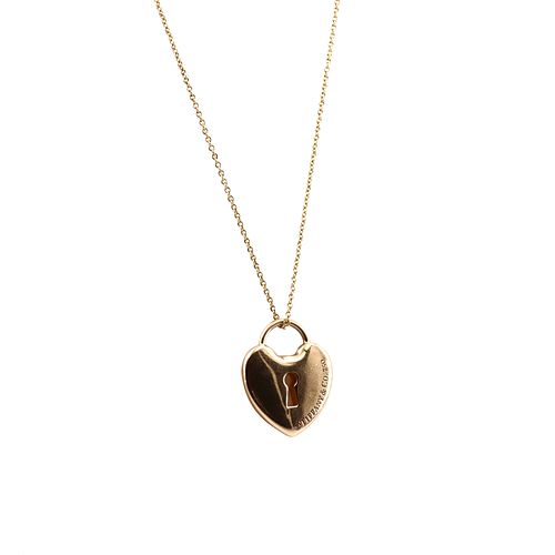 TIFFANY & CO padlock  18k Gold Pendant necklace