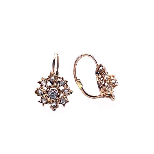 Victorian Diamonds & 18k Gold Earrings