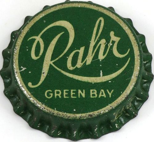 1933 Rahr's Beer  Bottle Cap Green Bay, Wisconsin