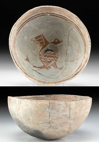 Lovely Mimbres Pottery Bowl w/ Bird