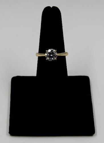JEWELRY. Cartier Solitaire Diamond Ring.