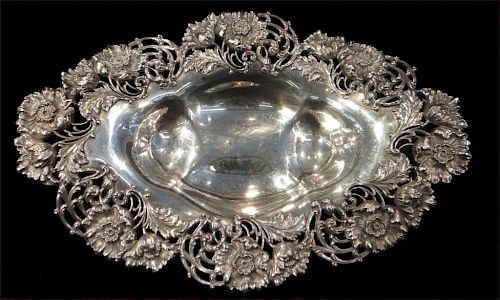 STERLING SILVER 16" BOWL BY THEODORE STARR, NY