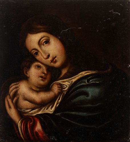 Granada School; second half of the seventeenth century. 
"Virgin and Child". 
Oil on canvas.