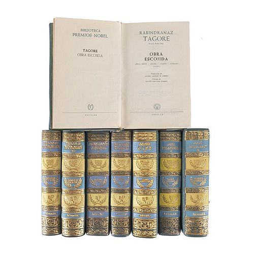 Biblioteca Premios Nobel. España: Ediciones Aguilar, 1956, 1960. -Russell, Bertrand. Obras Escogidas (Premio Nobel 1950). Pzs: 8.