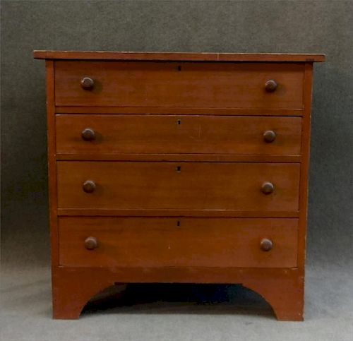 WATERVLIET, NY SHAKER FOUR DRAWER CHEST C.1840