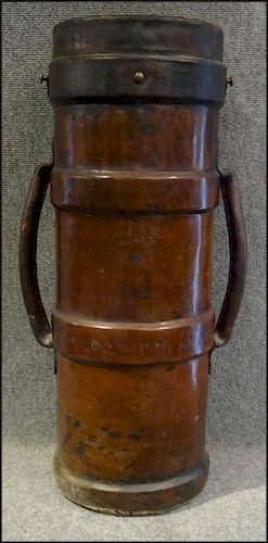 ENG. VICTORIAN  LEATHER CANNONBALL CARRIER