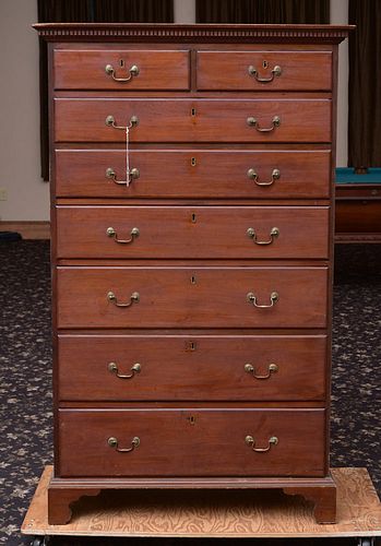 New England Eight Drawer Tall Chest