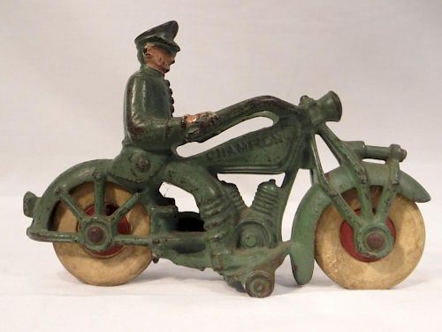 CAST IRON MOTORCYCLE TOY PROB. HUBLEY