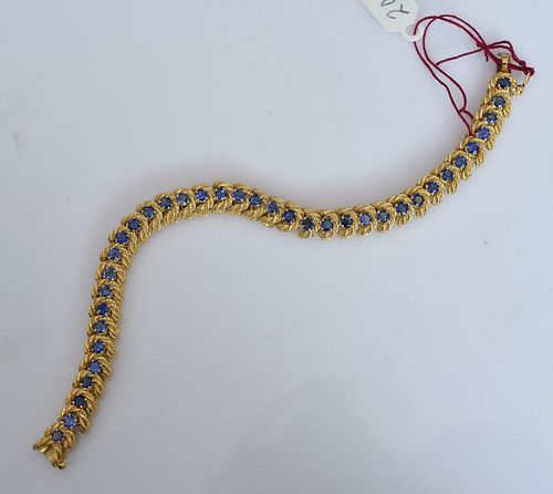 18k Gold Van Cleef and Arpels Sapphire Bracelet