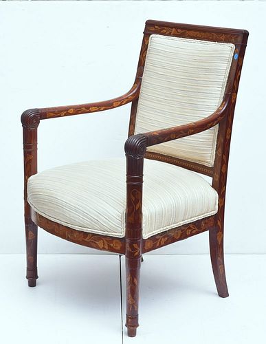 Dutch Marquetry Arm Chair