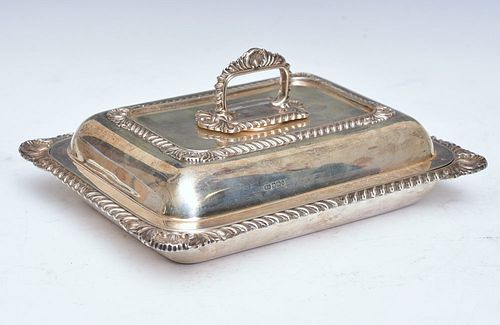 English Sterling Silver Covered Serving Dish