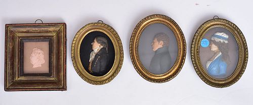Georgian Framed Wax Portraits (4)
