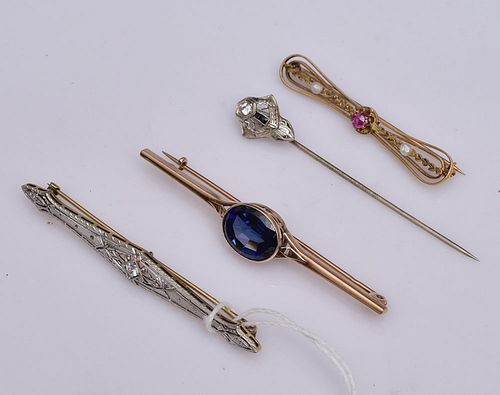 10k and 14k Gold Victorian Pins