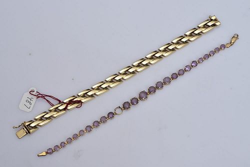 Two 14k Gold Bracelets