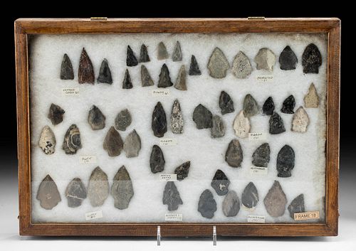 58 Native American Virginian Stone Arrowheads