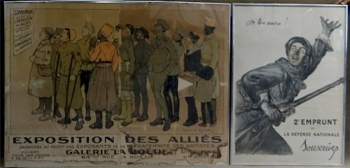 2 VINTAGE FRENCH WWI POSTERS