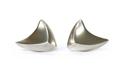 A pair of Georg Jensen silver earrings,
