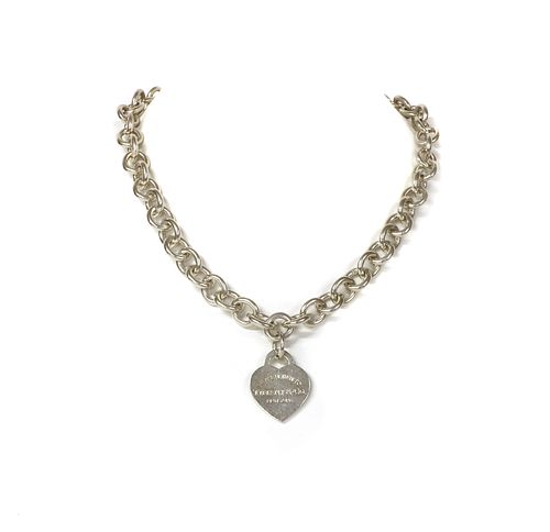 A sterling silver 'Return to Tiffany' heart tag necklace, by Tiffany & Co.,
