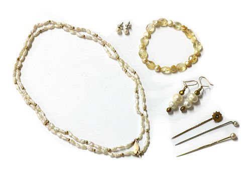 A quantity of cultured pearl jewellery,