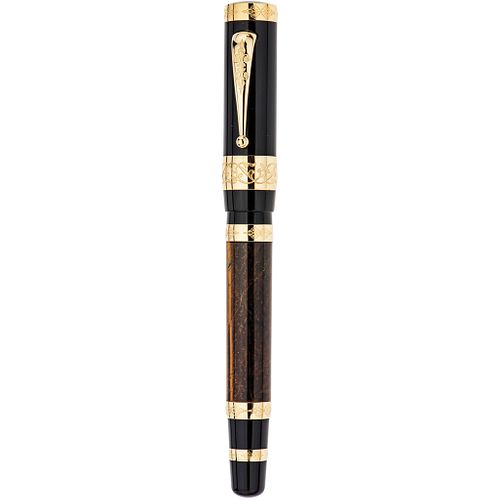 MONTBLANC FRANÇOIS I LIMITED EDITION FOUNTAIN PEN IN RESIN AND METAL | PLUMA FUENTE MONTBLANC FRANÇOIS I LIMITED EDITION EN RESINA Y METAL