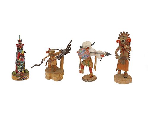A group of  Southwest kachina figures