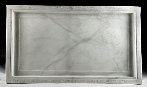 An Important Translated Byzantine Marble Altar Tabletop