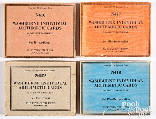 Four Washburne Individual Arithmetic Card sets