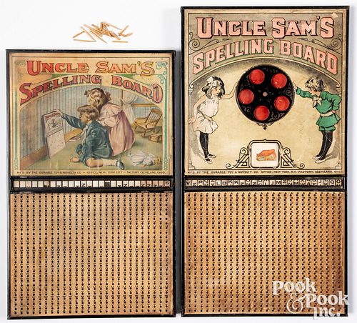Two Uncle Sam's Spelling Boards