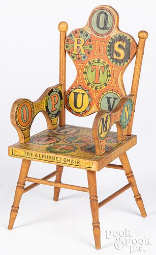 Forbes lithographed paper on wood Alphabet Chair