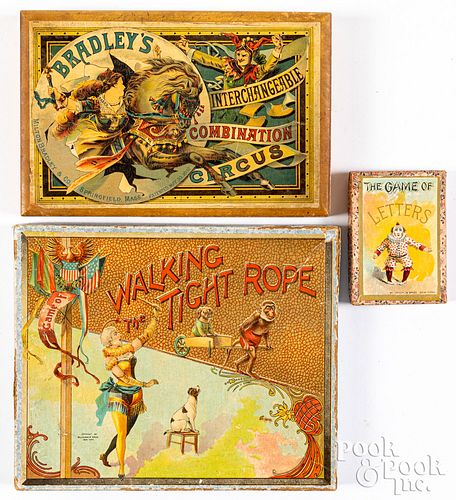 Three Circus imagery games, late 19th c.