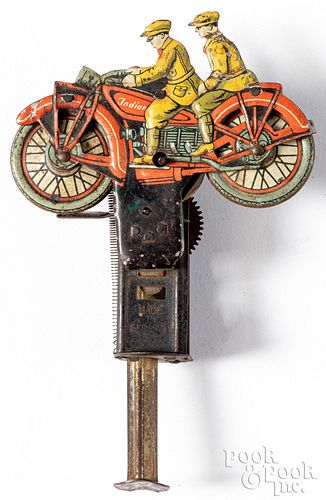 Tin lithograph Indian motorcycle toy sparkler