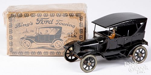 Bing tin lithographed clockwork Ford touring car